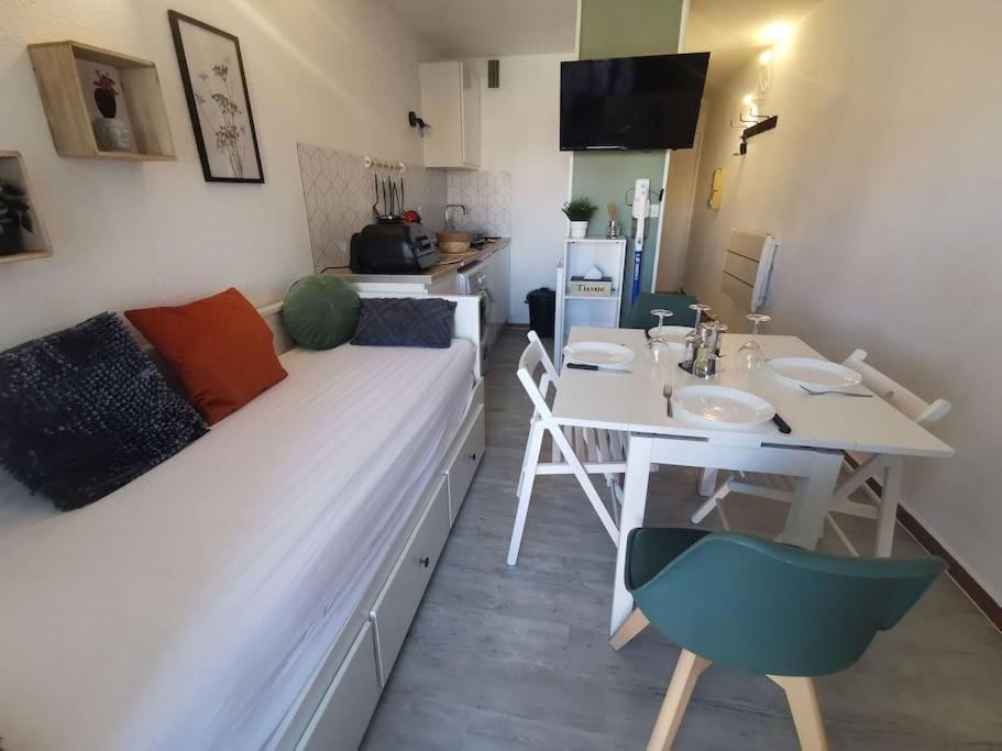 Superbe Studio Renove Avec Piscine Et Vue Marina Le Barcarès Exteriér fotografie